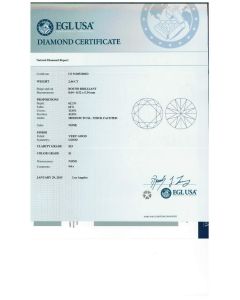 2.46 Ct. EGL Certified HSI3 Round Brilliant Cut Diamond.