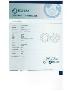 5.02 Ct. EGL Certified ISI1 Round Brilliant Cut Diamond.