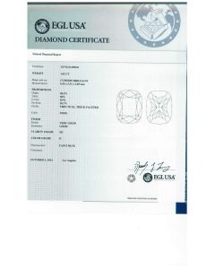 1.02 Ct. EGL Certified DSI1 Cushion Cut Diamond.