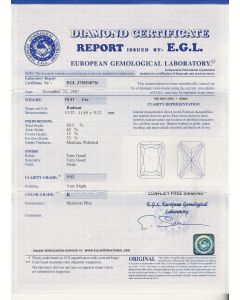 10.41 Ct. EGL Certified KVS2 Radiant Cut Diamond.