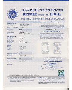 10.41 Ct. EGL Certified KVS2 Radiant Cut Diamond.