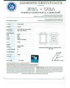 1.26 Ct. EGL Certified GI1 Radiant Cut Diamond.