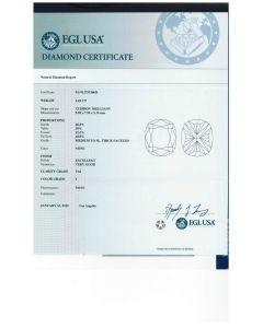 3.03 Ct. EGL Certified IVS2 Cushion Cut Diamond.