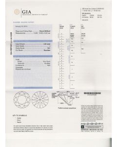 4.20 Ct. GIA Certified JVS1 Round Brilliant Cut Diamond.