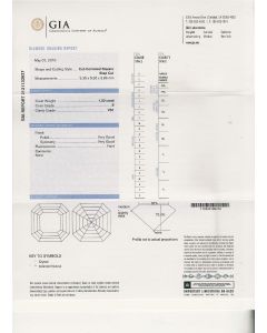 1.00 Ct. GIA Certified EVS1 Asscher Cut Diamond.