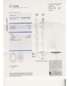 1.05 Ct. GIA Certified FVVS2 Oval Shape Diamond.