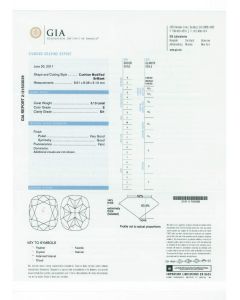 3.13 Ct. GIA Certified ESI1 Cushion Cut Diamond.