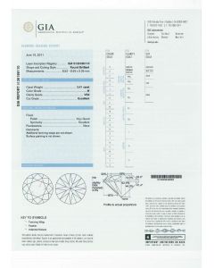 2.41 Ct. GIA Certified MVS2 Round Brilliant Cut Diamond.