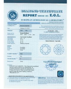 2.52 Ct. EGL Certified JVS2 Round Brilliant Cut Diamond.