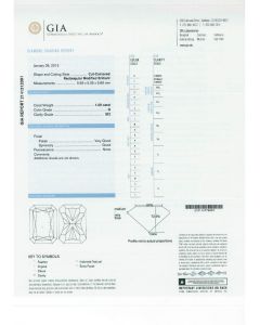 1.00 Ct. GIA Certified GSI2 Radiant Cut Diamond.