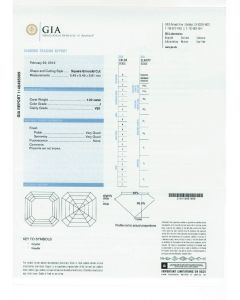 1.02 Ct. GIA Certified JVS1 Asscher Cut Diamond.