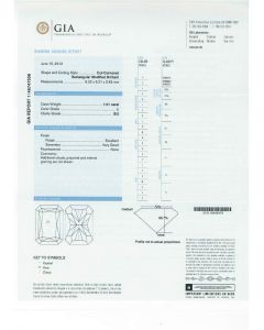 1.01 Ct. GIA Certified LSI2 Radiant Cut Diamond.