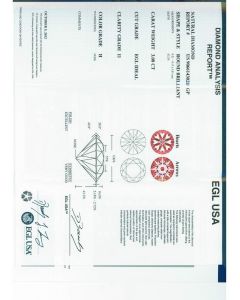3.08 Ct. EGL Certified HI1 Round Brilliant Cut Diamond.