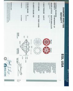 2.49 Ct. EGL Certified ESI3 Round Brilliant Cut Diamond.
