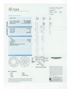 1.01 Ct. GIA Certified LSI1 Round Brilliant Cut Diamond.