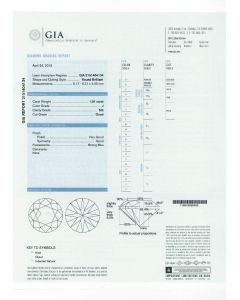 1.01 Ct. GIA Certified JSI2 Round Brilliant Cut Diamond.