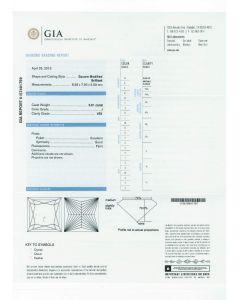 3.01 Ct. GIA Certified JVS1 Princess Cut Diamond.