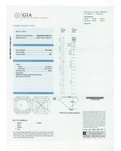 1.01 Ct. GIA Certified JSI1 Asscher Cut Diamond.