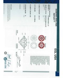 2.01 Ct. EGL Certified DSI2 Round Brilliant Cut Diamond.