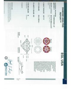 3.07 Ct. EGL Certified KSI3 Round Brilliant Cut Diamond.