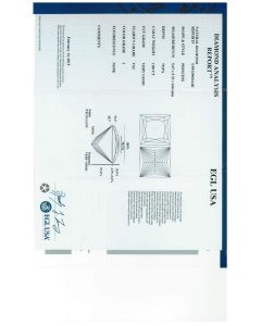 1.00 Ct. EGL Certified IVS2 Princess Cut Diamond.
