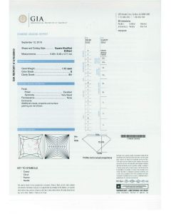 1.72 Ct. GIA Certified GSI1 Princess Cut Diamond.