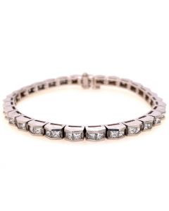5.44 Ct. Total Weight Princess Cut Diamond Bracelet.