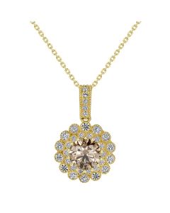 2.47 Ct. Total Weight Fancy Color Diamond Pendant.