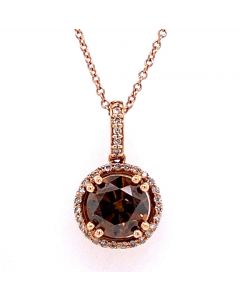 1.44 Ct. Total Weight Fancy Color Diamond Pendant.
