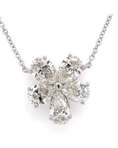 5.45 Ct. Total Weight GIA Certified Pear Shape Diamond Pendant.