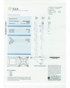 1.00 Ct. GIA Certified D VS1 Princess Cut Diamond.