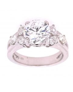2.14 Ct. Round Brilliant Cut Diamond Engagement Ring.