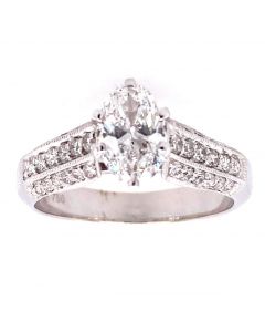 0.91 Ct. GIA Certified Oval Shape Diamond Engagement Ring.