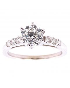 1.01 Ct. EGL Certified Round Brilliant Cut Diamond Engagement Ring.
