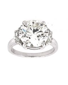 4.53 Ct. GIA Certified Round Brilliant Cut Diamond Engagement Ring.