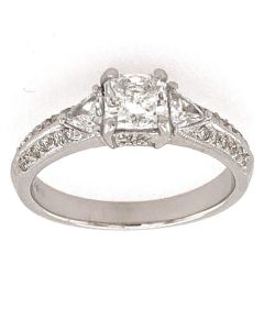 0.70 Ct. GIA Certified Radiant Cut Diamond Engagement Ring.