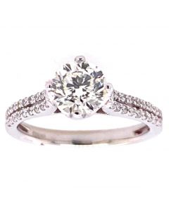 1.01 Ct. EGL Certified Round Brilliant Cut Diamond Engagement Ring.