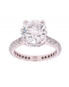3.60 Ct. EGL Certified Round Brilliant Cut Diamond Engagement Ring.