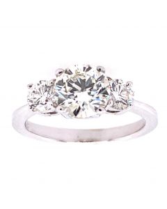 1.29 Ct. EGL Certified Round Brilliant Cut Diamond Engagement Ring.