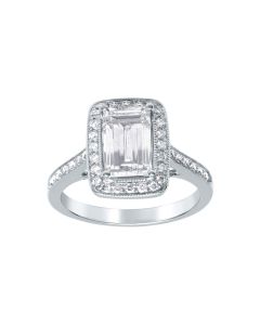 2.01 Ct. HRD Certified Baguette Shape Diamond Engagement Ring. 