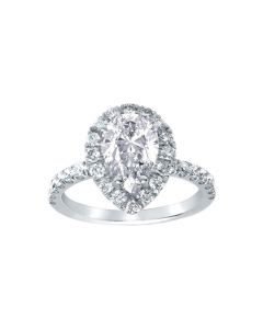2.00 Ct. EGL Certified Pear Shape Diamond Engagement Ring.