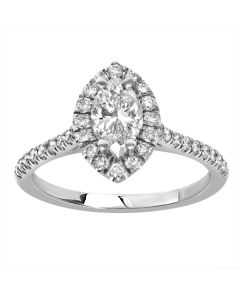 1.01 Ct. EGL Certified Marquise Shape Diamond Engagement Ring.