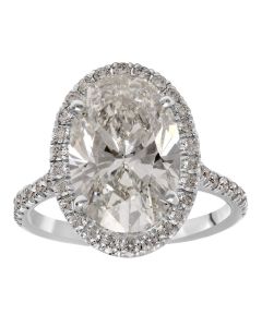 5.50 Ct. GIA Certified Oval Shape Diamond Engagement Ring.