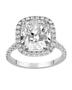 5.31 Ct. Gia Certified Cushion Cut Diamond Engagement Ring.