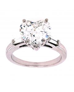 2.26 Ct. IGI Certified Heart Shape Diamond Engagement Ring.