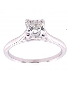 1.01 Ct. EGL Certified Radiant Cut Diamond Solitaire Engagement Ring.