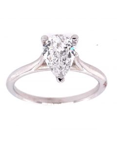 1.02 Ct. EGL Certified Pear Shape Diamond Solitaire Engagement Ring.