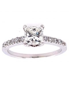 1.00 Ct. EGL Certified Princess Cut Diamond Engagement Ring.