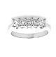 18Kt White Gold 5 Princess Cut 0.70 Carat Total Weight Wedding Ring.