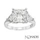 5.01 Ct. Princess Cut Diamond Engagement Ring.